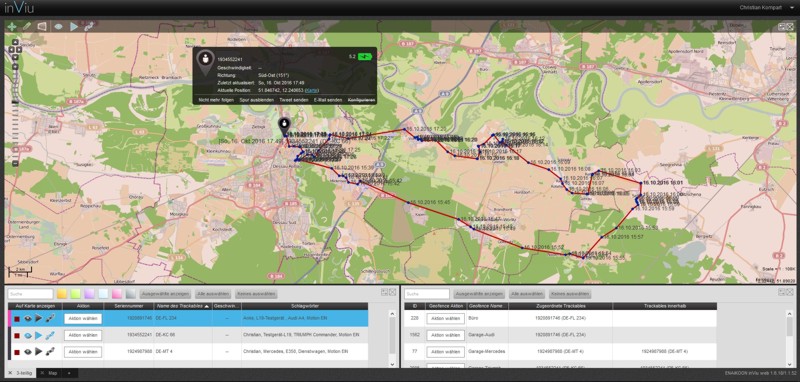 GPS Routenverfolgung für Fahrer und Fahrzeuge